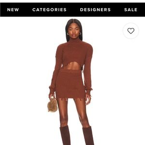 NWT H:ours Elsie mini skirt size small